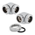 Thumbnail 1 : CORSAIR Hydro X XF Chrome Brass 14mm Hardline 90° Compression Fittings - Twin Pack