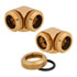 Thumbnail 1 : Corsair Hydro X XF Gold Brass 14mm Hardline 90° Compression Fittings - Twin Pack