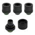 Thumbnail 1 : Corsair Hydro X XF Black Brass 10/13mm G1/4" Softline Compression Fittings - Four Pac