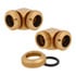 Thumbnail 1 : Corsair Hydro X XF Gold Brass 12mm Hardline 90° Compression Fittings - Twin Pack