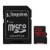 Thumbnail 1 : Kingston Canvas React 64GB Class 10 UHS-I U3 Micro-SDXC with SD Adaptor