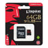 Thumbnail 3 : Kingston Canvas React 64GB Class 10 UHS-I U3 Micro-SDXC with SD Adaptor