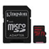 Thumbnail 1 : Kingston 128GB 4K Class 10 UHS-I U3 MicroSDXC with SD Adaptor