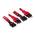 Thumbnail 2 : Corsair 30cm Red Premium Braided Sleeved Front Panel Extension Kit