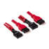 Thumbnail 2 : CORSAIR 30cm Red Premium Braided Sleeved Front Panel Extension Kit