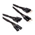 Thumbnail 3 : Corsair 30cm Black Premium Braided Sleeved Front Panel Extension Kit