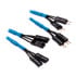 Thumbnail 3 : CORSAIR 30cm Blue Premium Braided Sleeved Front Panel Extension Kit