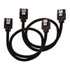 Thumbnail 1 : Corsair 30cm Black Premium Braided Sleeved SATA Data Cable