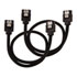 Thumbnail 1 : CORSAIR 30cm Black Premium Braided Sleeved SATA Data Cable