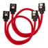 Thumbnail 1 : CORSAIR 30cm Red Premium Braided Sleeved SATA Data Cable