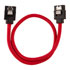 Thumbnail 2 : Corsair 30cm Red Premium Braided Sleeved SATA Data Cable