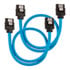 Thumbnail 1 : CORSAIR 30cm Blue Premium Braided Sleeved SATA Data Cable