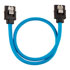 Thumbnail 2 : Corsair 30cm Blue Premium Braided Sleeved SATA Data Cable