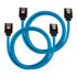 Thumbnail 1 : Corsair 60cm Blue Premium Braided Sleeved SATA Data Cable