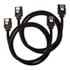 Thumbnail 1 : CORSAIR 60cm Black Premium Braided Sleeved SATA Data Cable