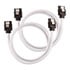 Thumbnail 1 : CORSAIR 60cm White Premium Braided Sleeved SATA Data Cable