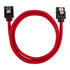 Thumbnail 2 : CORSAIR 60cm Red Premium Braided Sleeved SATA Data Cable