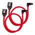 Thumbnail 1 : CORSAIR 30cm Red Premium Braided Sleeved 90° SATA Data Cable