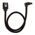 Thumbnail 2 : Corsair 30cm Black Premium Braided Sleeved 90° SATA Data Cable