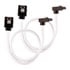 Thumbnail 1 : CORSAIR 30cm White Premium Braided Sleeved 90° SATA Data Cable