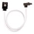 Thumbnail 2 : CORSAIR 30cm White Premium Braided Sleeved 90° SATA Data Cable
