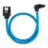 Thumbnail 2 : Corsair 30cm Blue Premium Braided Sleeved 90° SATA Data Cable