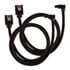Thumbnail 1 : CORSAIR 60cm Black Premium Braided Sleeved 90° SATA Data Cable
