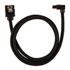 Thumbnail 2 : Corsair 60cm Black Premium Braided Sleeved 90° SATA Data Cable