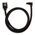 Thumbnail 2 : CORSAIR 60cm Black Premium Braided Sleeved 90° SATA Data Cable