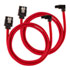 Thumbnail 1 : Corsair 60cm Red Premium Braided Sleeved 90° SATA Data Cable