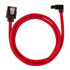 Thumbnail 2 : Corsair 60cm Red Premium Braided Sleeved 90° SATA Data Cable