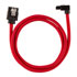 Thumbnail 2 : CORSAIR 60cm Red Premium Braided Sleeved 90° SATA Data Cable