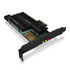 Thumbnail 2 : ICY BOX IB-PCI215M2-HSL PCIe Extension Card for 2x M.2 SSDs