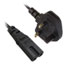 Thumbnail 1 : Xclio Figure 8 to UK Mains Lead 1.8m Power Cable - Black