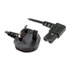 Thumbnail 1 : Xclio 2m Right Angle Figure 8 C7 UK Mains Power Cord/Cable Black