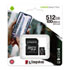 Thumbnail 1 : Kingston Canvas Select Plus 512GB UHS-I Micro SD Memory Card + SD Adapter