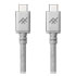 Thumbnail 1 : iFrogz Zagg UniqueSync Braided USB C to C Charge & Sync Cable Fast 3.0A USB3.1 Silver 1.8m