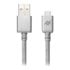Thumbnail 1 : iFrogz UniqueSync USB A to Micro USB Charge & Sync Durable Braided Cable 2.1A 3M Silver