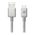 Thumbnail 1 : iFrogz UniqueSync Braided USB A to C Charge & Sync Cable Fast 3.0A USB3.1 Silver 1.8m