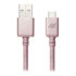 Thumbnail 1 : iFrogz UniqueSync Braided USB A to C Charge & Sync Cable Fast 3.0A USB3.1 Rose Gold 1.8m