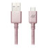 Thumbnail 1 : iFrogz UniqueSync Braided USB A to C Fast Charge Cable Rose Gold 1m