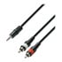 Thumbnail 1 : 3m Adam Hall Audio Cable 3.5mm Male Stereo Jack to 2x Male RCA Phono