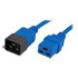 Thumbnail 1 : Xclio 1m IEC Male C20 to Female C19 Extension Lead - Blue
