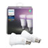 Thumbnail 1 : Philips Hue White and Colour Ambience A60 B22 Twin Pack