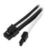 Thumbnail 2 : SilverStone 30cm 8-pin to PCIe 8-pin (6+2) Extension Power Cable - Black & White