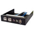 Thumbnail 1 : Silverstone FP32B Aluminium Black Front I/O 3.5" 4xUSB Audio Firewire