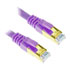 Thumbnail 1 : Xclio 1M Flat CAT7 Ethernet Cable Shielded Tangle Free 10Gbps RJ45 Cable LSZH - Purple