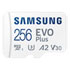 Thumbnail 1 : Samsung Evo Plus 256GB 4K Ready MicroSDXC Memory Card UHS-I U3/V30/A2 with SD Adapter