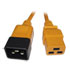 Thumbnail 1 : VIDEK 2m IEC C20 to IEC C19 Male-to-Female Mains Power Cable - Orange