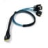 Thumbnail 1 : 1m SlimSAS 8i SFF-8654 to 8x SATA Cable